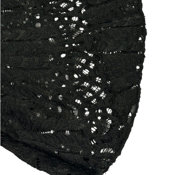 Dress Womens Black Lace Size 18w Overlay 3/4 Bell Sleeves Feminine Romantic - Picture 7 of 12